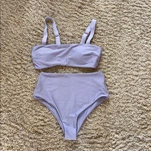 Lilac Purple High Waisted Women’s Bathing Suit